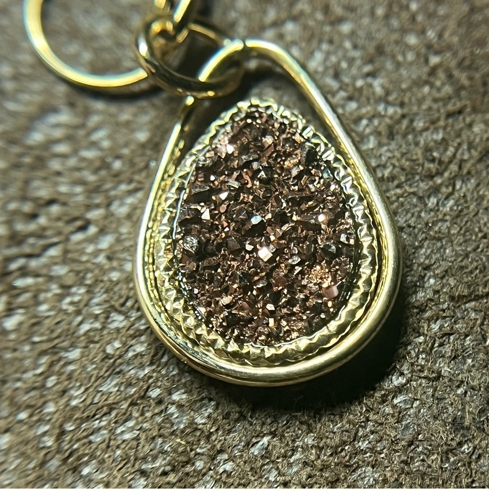 Druzy Agate Teardrop Earrings - Picture 2 of 5